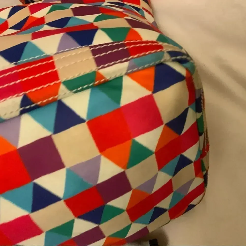 Kate Spade multi color purse baby diaper bag multi use tote washable Microfiber